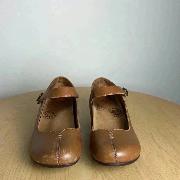 Taos Leather Brown Mary Jane Shoe Comfort Support Sz 6 Business Casual Walking - Picture 3 of 10